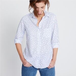 Grayson The Hero Button Up Nina Washed Cotton Sky Blue Hearts Button Down Shirt